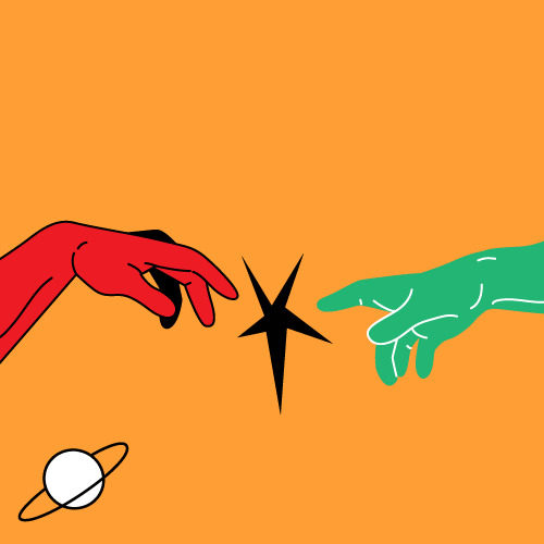 Zwei Hände greifen nach einem Stern – Tarot-Grundkurs Berlin Symbol.